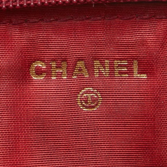 CHANEL Red Caviar Leather Logo Wallet - Picture 7 of 11